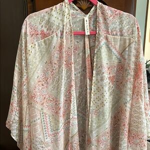 Vanilla Bay Pink and Gray Sleeveless Asymmetrical Blouse